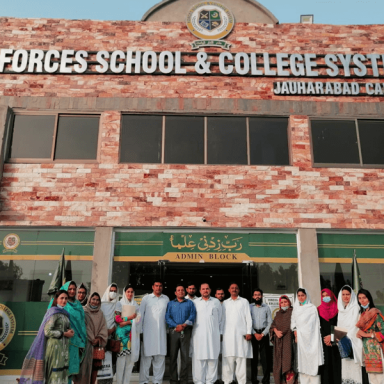 Training teachers at FSCS Jauharabad Campus