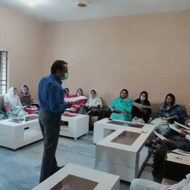 Training teachers at Jauharabad Campus