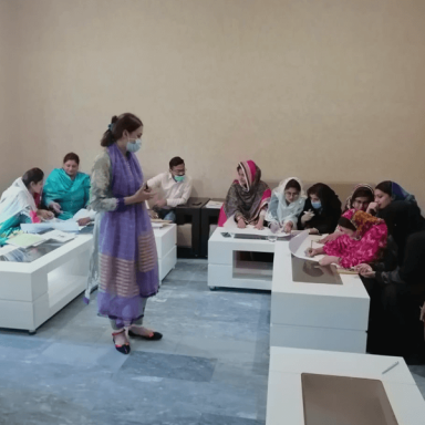 Training teachers at FSCS Jauharabad Campus